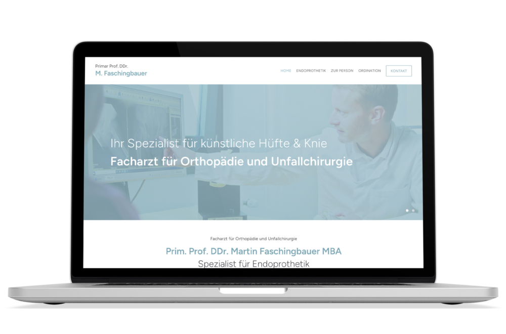 Arzt Webdesign Wien: Corporate Design, Responsive Webdesign für Spezialist für Endoprothetik